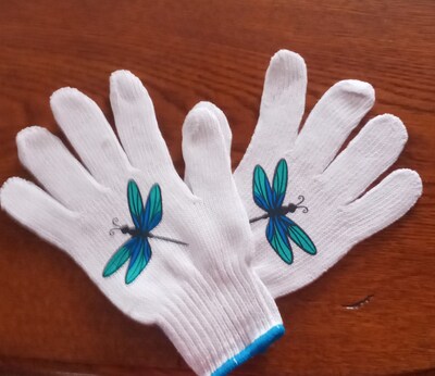Garden Gloves-Dragon Flies - image1